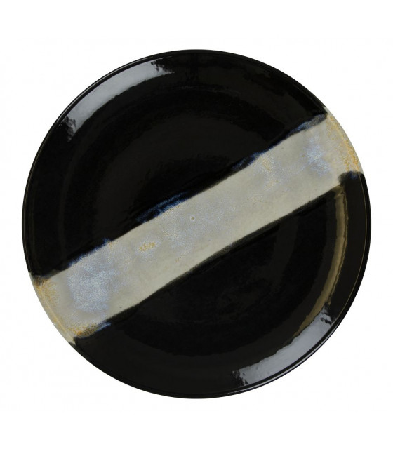 ASSIETTE PLATE SANS AILE Ø27CM CIRCE NOIR & NACRE SARREGUEMINES dans SARREGUEMINES
