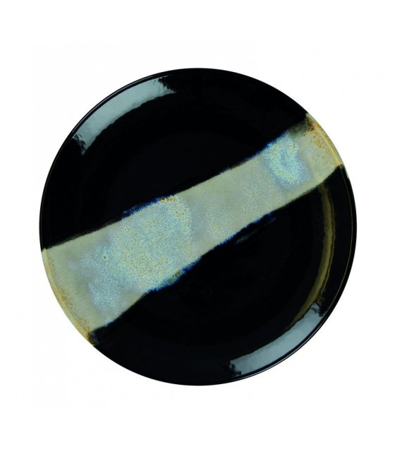 ASSIETTE PLATE SANS AILE Ø21CM CIRCE NOIR & NACRE SARREGUEMINES dans SARREGUEMINES