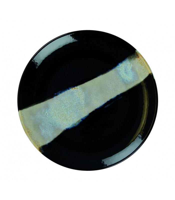 ASSIETTE PLATE SANS AILE Ø21CM CIRCE NOIR & NACRE SARREGUEMINES dans SARREGUEMINES