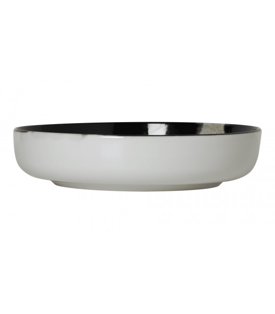 BOL Ø20CM CIRCE NOIR & NACRE SARREGUEMINES dans SARREGUEMINES