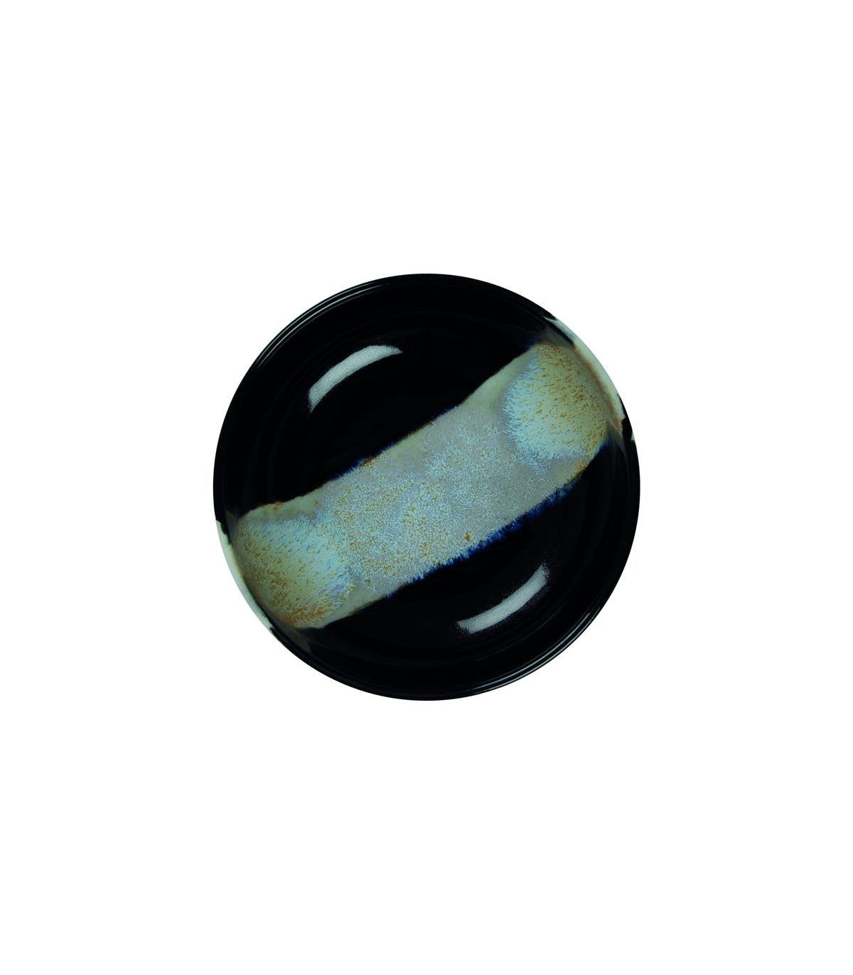 BOL Ø13CM CIRCE NOIR & NACRE SARREGUEMINES dans SARREGUEMINES