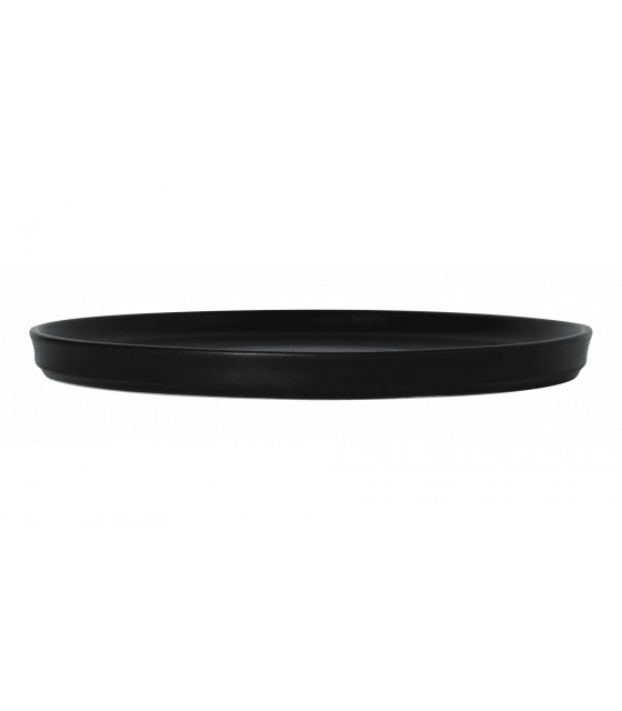 ASSIETTE PLATE BORD DROIT Ø21CM ARES NOIR MAT SARREGUEMINES dans SARREGUEMINES