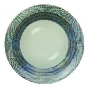 ASSIETTE A PATE Ø27CM NYX BLANC BLEU & ARGENT SARREGUEMINES dans SARREGUEMINES