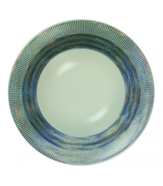 ASSIETTE A PATE Ø27CM NYX BLANC BLEU & ARGENT SARREGUEMINES dans SARREGUEMINES