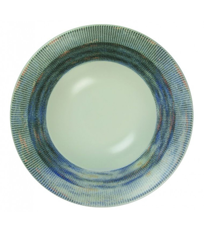 ASSIETTE A PATE Ø27CM NYX BLANC BLEU & ARGENT SARREGUEMINES dans SARREGUEMINES
