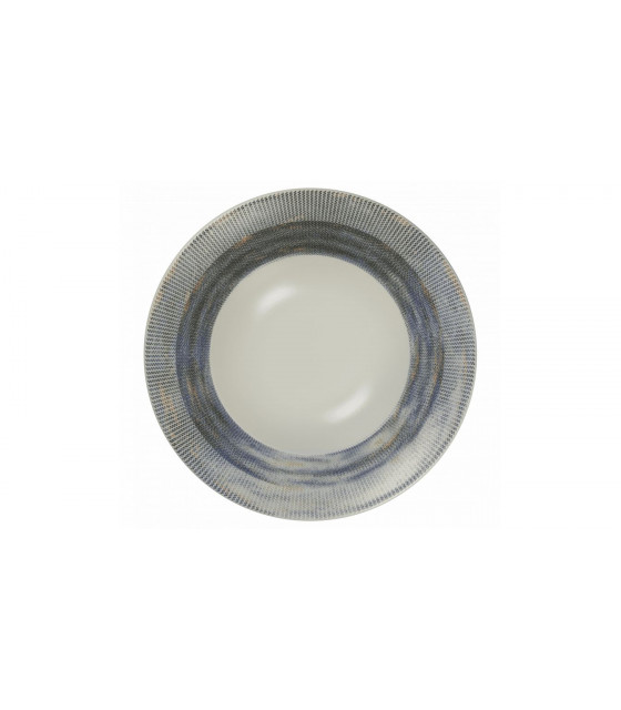 ASSIETTE A PATE Ø27CM NYX BLANC BLEU & ARGENT SARREGUEMINES dans SARREGUEMINES