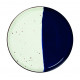 ASSIETTE PLATE BORD DROIT Ø27CM POSEIDON BLANC IVOIRE & BLEU SARREGUEMINES