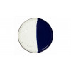 ASSIETTE PLATE BORD DROIT Ø27CM POSEIDON BLANC IVOIRE & BLEU SARREGUEMINES dans SARREGUEMINES