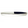 ASSIETTE PLATE BORD DROIT Ø27CM POSEIDON BLANC IVOIRE & BLEU SARREGUEMINES dans SARREGUEMINES