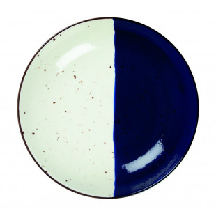 ASSIETTE CREUSE Ø25CM POSEIDON BLANC IVOIRE & BLEU SARREGUEMINES dans SARREGUEMINES