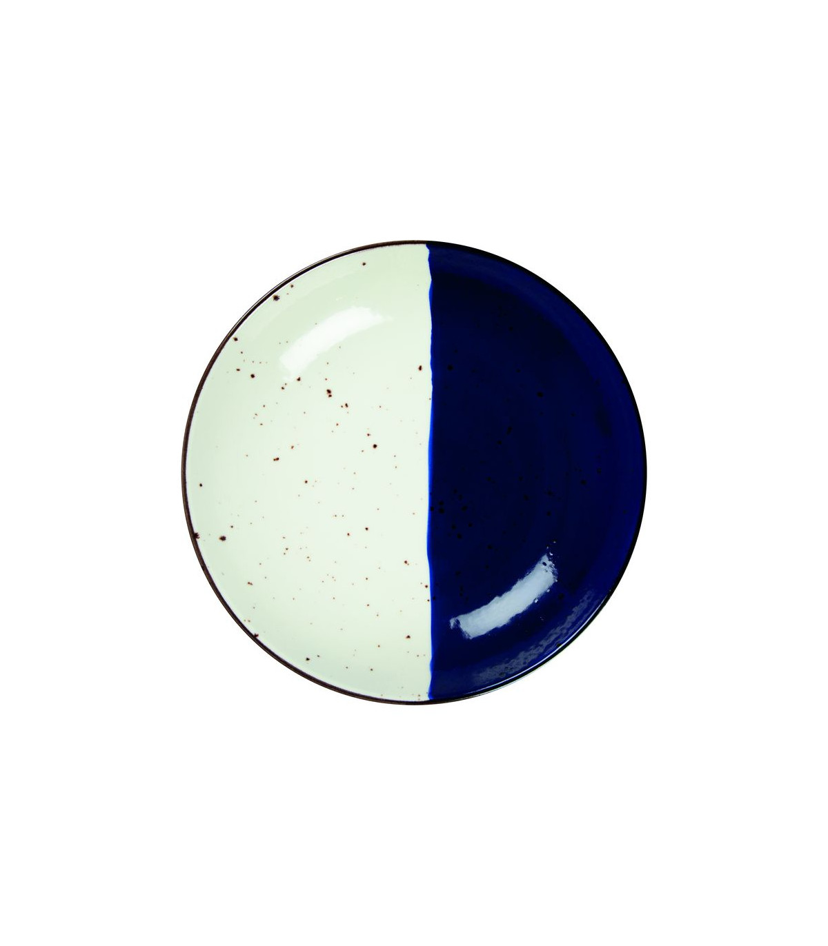 ASSIETTE CREUSE Ø25CM POSEIDON BLANC IVOIRE & BLEU SARREGUEMINES dans SARREGUEMINES