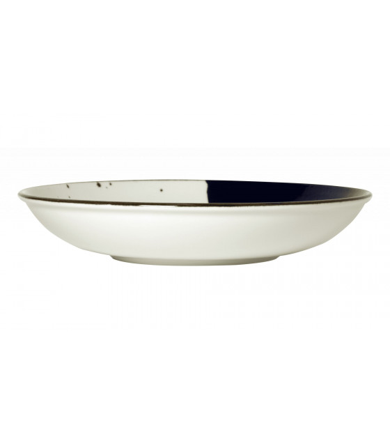 ASSIETTE CREUSE Ø25CM POSEIDON BLANC IVOIRE & BLEU SARREGUEMINES dans SARREGUEMINES