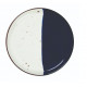 ASSIETTE PLATE BORD DROIT Ø21CM POSEIDON BLANC IVOIRE & BLEU SARREGUEMINES