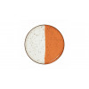ASSIETTE PLATE BORD DROIT Ø27CM HELIOS BLANC IVOIRE & ORANGE SARREGUEMINES dans SARREGUEMINES