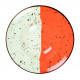 ASSIETTE A PATE Ø27CM HELIOS BLANC IVOIRE & ORANGE SARREGUEMINES