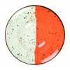 ASSIETTE A PATE Ø27CM HELIOS BLANC IVOIRE & ORANGE SARREGUEMINES dans SARREGUEMINES