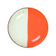 ASSIETTE CREUSE Ø25CM HELIOS BLANC IVOIRE & ORANGE SARREGUEMINES