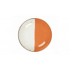 ASSIETTE CREUSE Ø25CM HELIOS BLANC IVOIRE & ORANGE SARREGUEMINES dans SARREGUEMINES