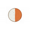 ASSIETTE PLATE BORD DROIT Ø21CM HELIOS BLANC IVOIRE & ORANGE SARREGUEMINES dans SARREGUEMINES