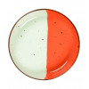 BOL Ø20CM HELIOS BLANC IVOIRE & ORANGE SARREGUEMINES dans SARREGUEMINES