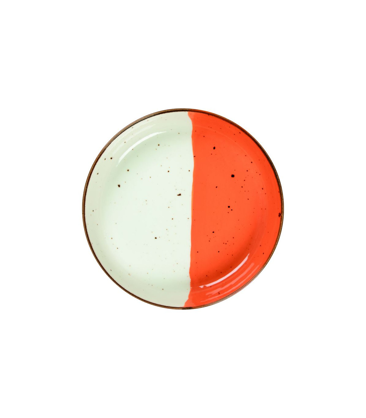 BOL Ø20CM HELIOS BLANC IVOIRE & ORANGE SARREGUEMINES dans SARREGUEMINES