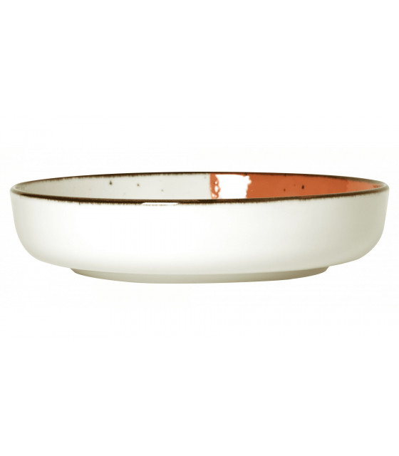 BOL Ø20CM HELIOS BLANC IVOIRE & ORANGE SARREGUEMINES dans SARREGUEMINES