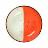 BOL Ø13CM HELIOS BLANC IVOIRE & ORANGE SARREGUEMINES dans SARREGUEMINES