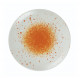 ASSIETTE PLATE SANS AILE Ø21CM HERMES ORANGE & BLANC SARREGUEMINES