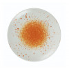 ASSIETTE PLATE SANS AILE Ø21CM HERMES ORANGE & BLANC SARREGUEMINES dans SARREGUEMINES