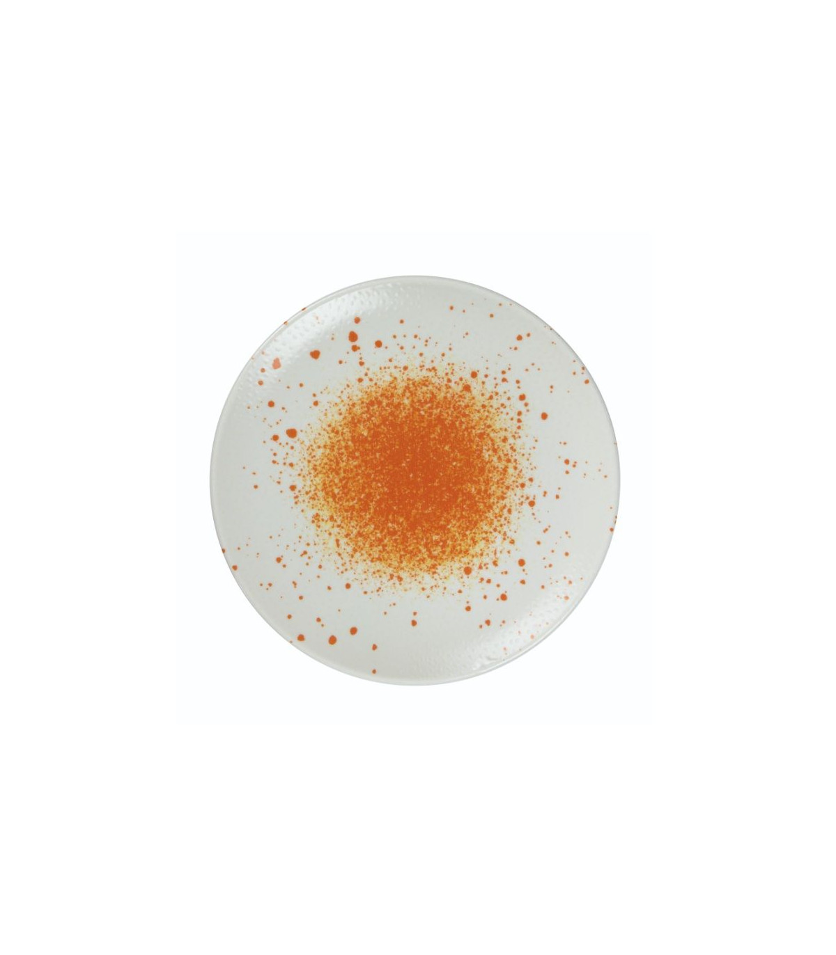 ASSIETTE PLATE SANS AILE Ø21CM HERMES ORANGE & BLANC SARREGUEMINES dans SARREGUEMINES