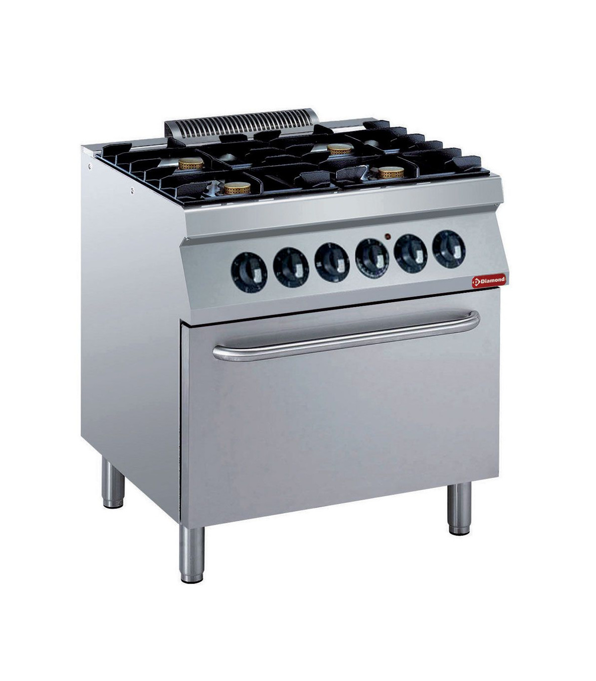 FOURNEAU 4 FEUX + FOUR ELECTRIQUE GN2/1 MEDIUM 1700 DIAMOND dans ELECTRIQUE