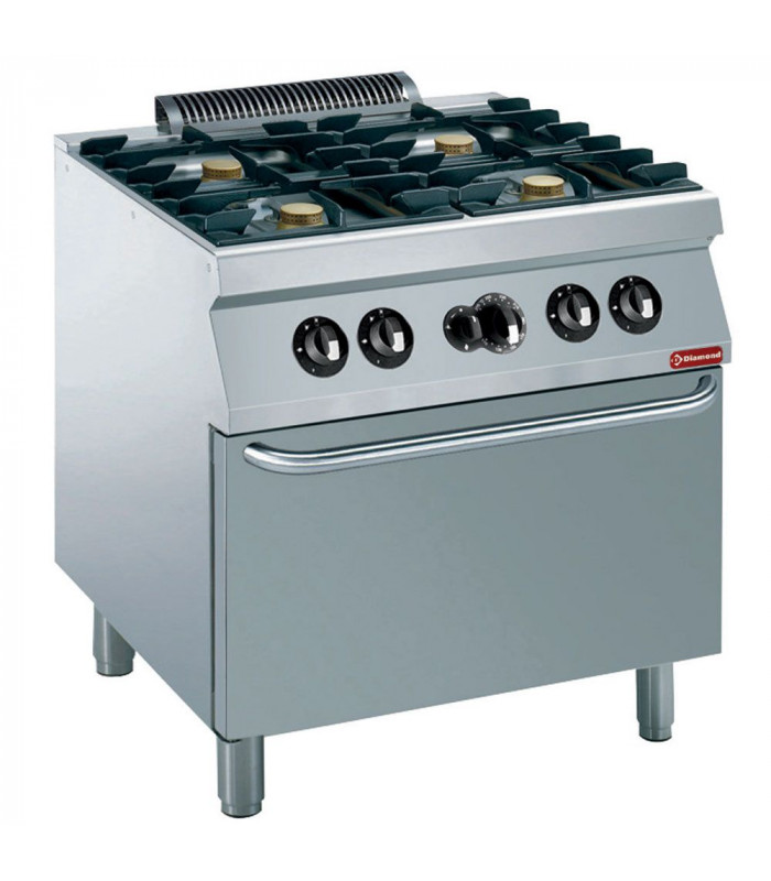 FOURNEAU 4 FEUX FOUR GAZ GN2/1  MEDIUM 1700 DIAMOND dans GAZ