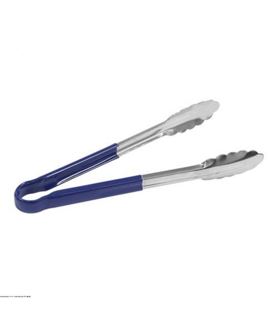 PINCE DE SERVICE 23CM AVEC POIGNEE EN PLASTIQUE BLEUE dans USTENSILES DE SERVICE
