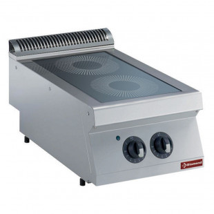 PLAQUE DE CUISSON GAZ LISSE CHROME -TOP- MEDIUM 1700 DIAMOND dans PLAQUE A SNACKER
