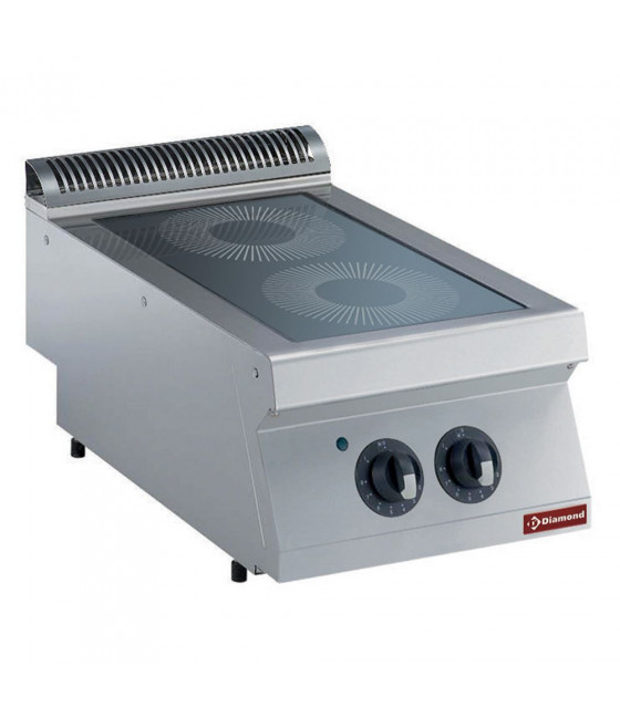 CUISINIERE ELECTRIQUE VITROCERAMIQUE 2 ZONES -TOP- MEDIUM 1700 DIAMOND dans ELECTRIQUE