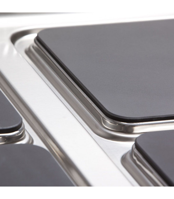 FOURNEAU 4 PLAQUES CARREES + FOUR GN2/1 + GRILL ELECTRIQUE MEDIUM 1700 DIAMOND dans ELECTRIQUE