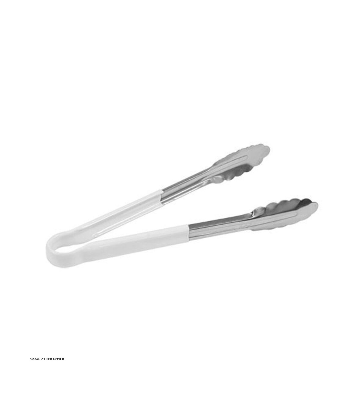 PINCE DE SERVICE 23CM AVEC POIGNEE EN PLASTIQUE BLANCHE dans USTENSILES DE SERVICE