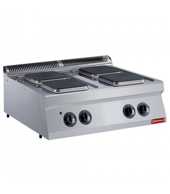 CUISINIERE ELECTRIQUE 4 PLAQUES CARREES TOP MEDIUM 1700 DIAMOND dans ELECTRIQUE