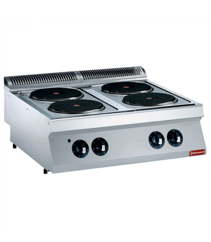 CUISINIERE ELECTRIQUE 4 PLAQUES RONDES TOP MEDIUM 1700 DIAMOND dans ELECTRIQUE