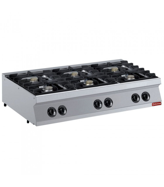 CUISINIERE 6 FEUX GAZ 6X5.5KW TOP DIAMOND dans GAZ