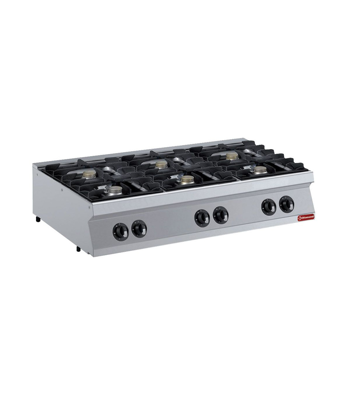 CUISINIERE 6 FEUX GAZ 6X5.5KW TOP DIAMOND dans GAZ