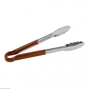 PINCE DE SERVICE 23CM AVEC POIGNEE EN PLASTIQUE VERTE dans USTENSILES DE SERVICE