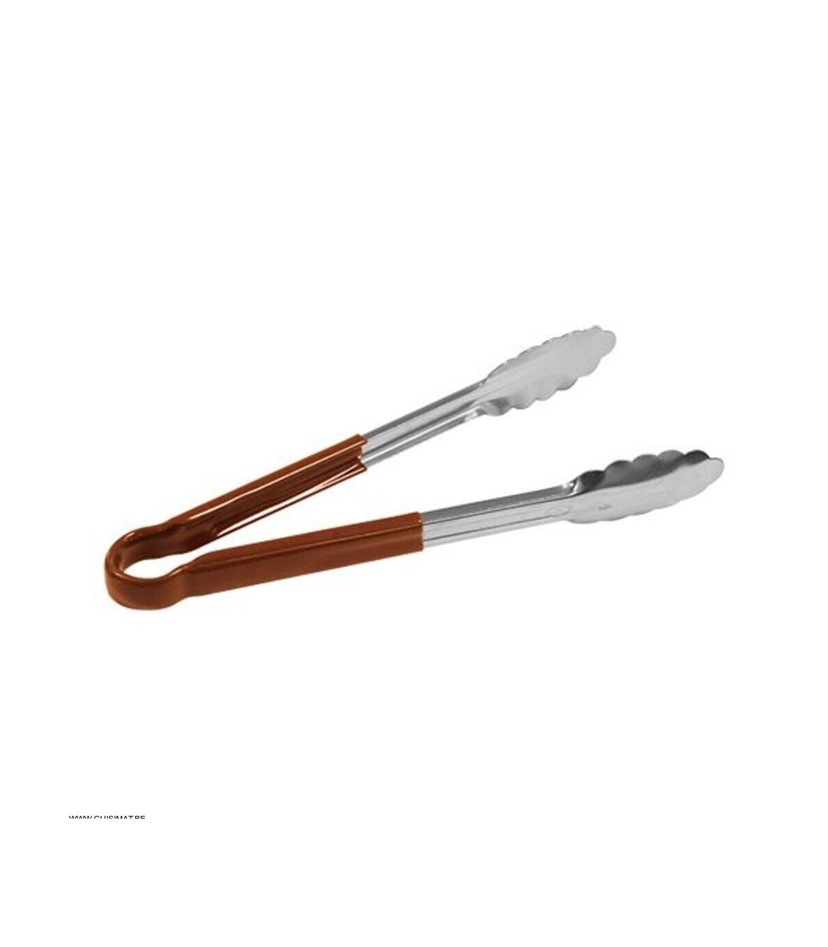 PINCE DE SERVICE 23CM AVEC POIGNEE EN PLASTIQUE BRUNE dans USTENSILES DE SERVICE