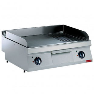 PLAQUE DE CUISSON ELECTRIQUE 2/3 LISSE + 1/3 RAINUREE -TOP- DIAMOND dans PLAQUE A SNACKER