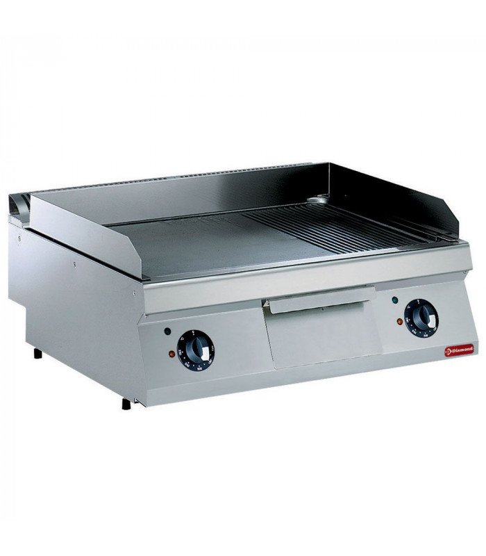 PLAQUE DE CUISSON ELECTRIQUE 2/3 LISSE + 1/3 RAINUREE -TOP- DIAMOND dans PLAQUE A SNACKER