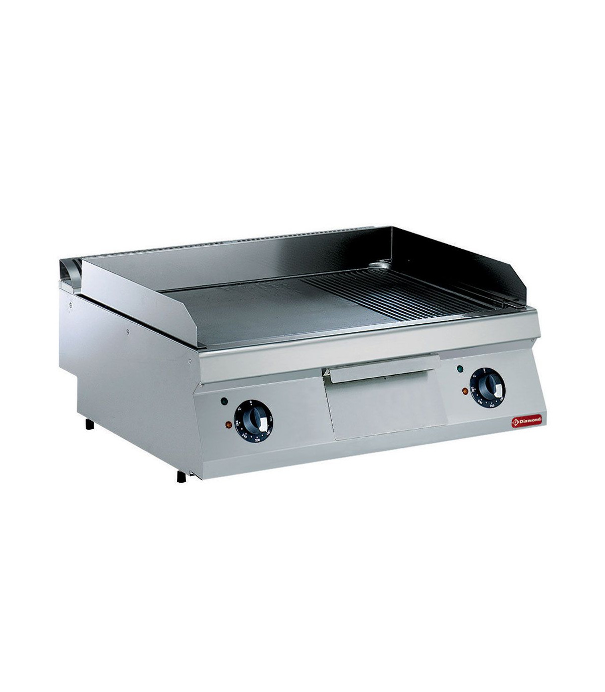 PLAQUE DE CUISSON ELECTRIQUE 2/3 LISSE + 1/3 RAINUREE -TOP- DIAMOND dans PLAQUE A SNACKER