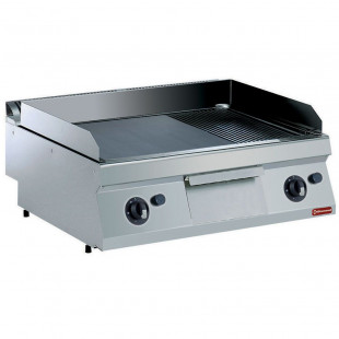 PLAQUE CUISSON GAZ 2/3 LISSE + 1/3 RAINUREE -TOP- DIAMOND dans PLAQUE A SNACKER