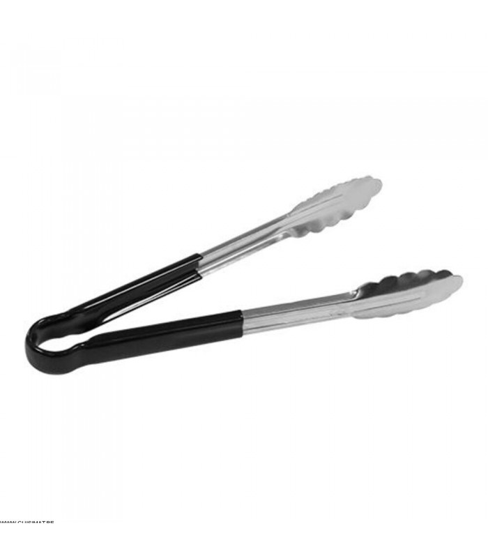 PINCE DE SERVICE 23CM AVEC POIGNEE EN PLASTIQUE NOIRE dans USTENSILES DE SERVICE