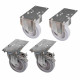 KIT DE 4 ROUES (2 AVEC FREINS) DIAMOND