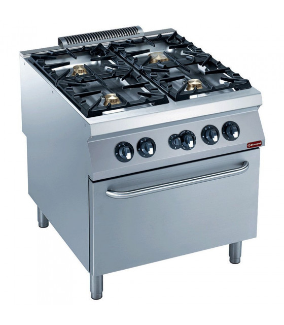 FOURNEAU GAZ 4 FEUX VIFS+FOUR ELECT.GN2/1 MAXIMA 2200 DIAMOND dans GAZ